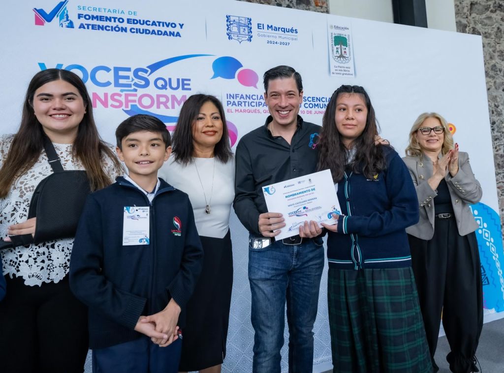 Reconoce Rodrigo Monsalvo la voz y liderazgo de niñas, niños y adolescentes en El Marqués